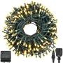 Quwin Waterproof LED Outdoor Christmas String Lights, 115Ft 300 LED UL Certified 8 Modes with End-to-End Plug, Indoor & Outside Fairy Light for Christmas Tree, Patio, Wedding, Party (Warm White) Quwin Waterproof LED Outdoor Christmas String Lights, 115Ft 300 LED UL Certified 8 Modes with End-to-End Plug, Indoor & Outside Fairy Light for Christmas Tree, Patio, Wedding, Party (Warm White)