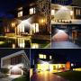 GSBLUNIE Motion Sensor Lights Outdoor,3 Adjustable Heads Dusk to Dawn Security Lights Motion Sensor Outdoor IP65 Waterproof