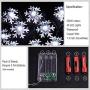 WesGen Christmas Lights，Snowflake String Lights Battery Operated Waterproof 20ft, 40 LED Fairy Lights for Xmas Garden Patio Bedroom Party Decor Christmas Decorations, White