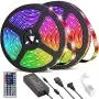 Daufri LED Lights for Bedroom, 32.8ft RGB Dimmable Color Changing Light Strips, Waterproof & Flexible with Remote and 12V Power Supply