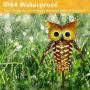 GolWof Solar Lantern Lights, Outdoor Hanging Lantern, Solar Garden Lights Owl Solar Light, Metal Decorative Waterproof Garden Lights for Walkway,Pathway,Yard,Lawn