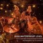 KOUQIYA Battery Operated String Lights,8 Mode 33ft 100 LED Christmas Lights with Remote Control Waterproof Fairy Lights for Tree Party Wedding Holiday Indoor Outdoor Garden Decoration-Warm White