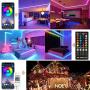 Led Strip Lights for Bedroom, Sync to Music 40ft 12m with 40 Keys IR Remote and 12V Power Supply Flexible Color Changing 5050 RGB 400 LEDs Light Strips Kit for Wedding, Home Party, Bedroom DIY, Party