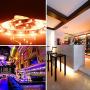 LED Strip Lights Music - DotStone RGB LED Light Strip Kit 16.4ft SMD 5050 Tape Lights, Color Changing Rope Lights with Remote for Bedroom Home Kitchen TV Party Desk Room
