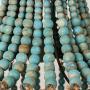 Newrays Wood Bead Chandelier Pendant Lights Gray Blue Finishing Retro Vintage Antique Rustic Kitchen Ceiling Lamp Light Fixtures (Grey Blue)