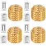4 Pack Christmas Fairy String Lights, Battery Operated Waterproof 8 Modes Remote 50 Led 16.4ft Indoor Lights Copper Twinkle Lights for Bedroom Wedding Party Dinner Festival Decor (Warm White) 4 Pack Christmas Fairy String Lights, Battery Operated Waterproof 8 Modes Remote 50 Led 16.4ft Indoor Lights Copper Twinkle Lights for Bedroom Wedding Party Dinner Festival Decor (Warm White)