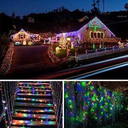 Solar String Lights Outdoor, 2 Pack 120LED Solar Garden Lights Waterproof 12M/40Ft 8 Modes Indoor/Outdoor Fairy Lights Copper Wire Decorative Lighting for Patio, Yard, Party, Wedding (Multi-Colored)