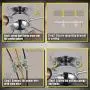 LIGHTESS Sputnik Ceiling Light Vintage Semi Flush Mount Ceiling Light with 9 UL Sockets Industrial Sputnik Ceiling Lighting Chrome Finished E26 Base for Kitchen Dinning Living Room