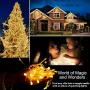 Outdoor Christmas String Lights 320LEDs, 35m/115ft 8 Modes Memory Function End-to-End Extendable Plug in Waterproof Indoor/ Fairy Twinkle Lights for Thanksgiving Day/Tree/Wedding/Patio - Warm White