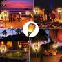 Upgraded Solar Torch Lights, Super Bright LED Waterproof Flickering Dancing Flames Torches Light Outdoor Solar Landscape Decoration Lighting Dusk to Dawn Auto On/Off Path Lamp (4 Pack-Circle)