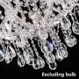 Classic LED Candle Crystal Chandelier, Modern Luxurious K9 Crystal Lighting Fixture Lamp for Dining Room, 8+1 Lights, 31.5 inch(D) 60 inch(H)