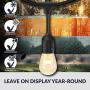SUNTHIN 48FT Outdoor String Lights with 11W Dimmable Edison Bulbs for Decorative Backyard, Patio, Bistro, Pergola Commercial Hanging Lights String