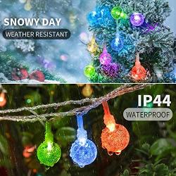 52FT 80LEDs Totally RGB Christmas Lights, LED Crystal Ball Globe String Lights Plug in with Remotes, Indoor Outdoor Colorful Decorative Fairy Lights for Bedroom, Home, Party, 16 Colors, 2-Pack 26FT