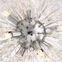 Chandelier Fireworks Pendant Lighting Modern LED Stainless Steel Crystal Ceiling Light Fixtures for Dining Room Bathroom Bedroom Livingroom, Dia 19.7 inch, 9-Light