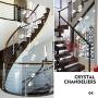 Crystal Chandeliers Raindrop Pendant Light 20 Lights LED Modern Hanging Ceiling Light Fixture for Staircase Dining Room Bedroom Living Room