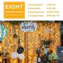 BHCLIGHT 82FT 200 LED Outdoor Lights, Extendable Twinkle Lights with 8 Modes, Warm White Christmas String Lights Waterproof Christmas Outdoor Decorations for Christmas Tree, Patio, Garden, Room