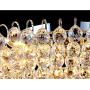 A Million Luxury Crystal Chandelier Flush Mount 31.5'' Modern Minimalist Design Pendant 15-Light Ceiling Light Fixture for Living Room Bedroom Restaurant Kitchen Lobby, E12 Socket