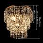 Luxurious K9 Crystal Chandelier with 3 Circle Octagon Shape Crystal Lighting Fixture Pendant Lighting for Dining Room Bathroom Bedroom Living-Room 3 E26 LED Bulbs (Transparent Pewter)