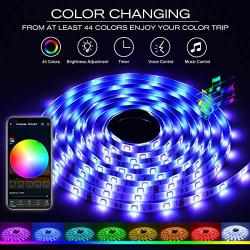 Daybetter 32.8ft 10m Led Strip Lights, Flexible Color Changing 5050 RGB 300 LEDs Light Strips Kit Work with App