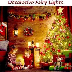 LED String Lights with Remote Control 99ft with 300 LEDs Dimmable Fairy String Lights for Bedroom, Trees, Indoor/Outdoor Copper Lights for Birthday, Wedding, Party UL Certificate Warm White