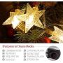 43 ft 100 Led Christmas Star String Lights Plug in for Bedroom Decor Indoor Outdoor Christmas Fairy Light Twinkle for New Year Home Wall Garden Decorations Warm White