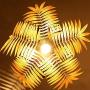 JEUNEU Vintage Adjustable Tropical Light Coconut Leaves Chandelier Unique Rustic Tree Lamps Living Room Dining Rooms Bedrooms Kitchen Hanging Art Decor Lighting Fixtures