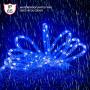 33ft LED Rope Lights,110V 2 Wire Connectable Christmas Rope Lights Outdoor,240 LED Waterproof Indoor Outdoor Blue Rope Lights for Deck, Patio, Pool, Camping, Halloween Decorations(Blue)