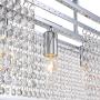 NOXARTE Rectangle Chandelier Lighting Crystal Raindrop Ceiling Pendant Light Fixture for Dining Room Hotel Bedroom