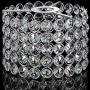 Crystal Lamp Shade Ceiling Light Shade Fitting for Living Room, Bedroom and Bathroom, Warm White, Bulb Not Included (Silver, 7 x 7 x 4.3 Inch)