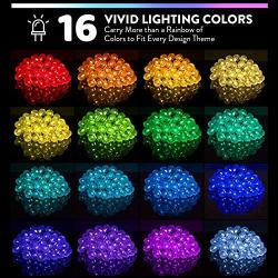 78FT Globe String Lights, Decorative Christmas Lights, Bubble Ball 120 LEDs, Indoor & Outdoor, Waterproof, Plug-in, 16-Color, Remote Control, for Wedding, Camping, Bedroom, Party, 2-Pack 39FT
