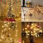 50LED Christmas Star String Lights, Fairy Lights 8 Modes with Remote Control, Waterproof Battery Powered Lights for Christmas Tree, Indoor, Outdoor, Bedroom, Party, Garden, Wedding, New Year Decor