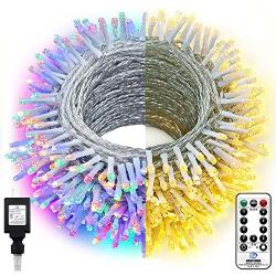 KNONEW LED String Light 720 LED 328ft Long Christmas Lights 9 Modes, Outdoor Indoor Plug In Fairy Lights for Christmas Wedding Party Patio Holiday Decorations(Color Changing: Warm White to Multicolor)