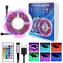 Yetaida 16.4ft USB LED Strip Light with Remote, Color Changing LED Strip Lights, for Bedroom, Home, Kitchen, DIY Decoration (Not Include Battery)