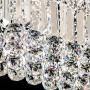 Cretifity Modern Crystal Chandelier, K9 Crystal Rectangle Raindrop Pendant Light Fixture, Flush Mount LED Ceiling Chandelier for Dining Room Island, Foyer, Living Room L23.6'' x W9.4'' x H47.2''