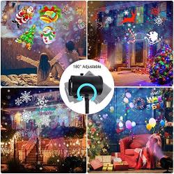 Xmas Decorations Clearance Outdoor Projector Lights with Color Changing Nebula Waterproof for House/Xmas/Party/Holiday - 16 Patterns & 10 Color Ocean Waves