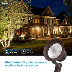 LEONLITE 8-Pack Dimmable 12V Low Voltage LED Outdoor Landscape Floodlight Light, 800LM/500LM/300LM Adjustable Wall Lights, Wet Location, 3000K Warm White, Aluminum Housing, Pathway Garden Lighting