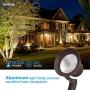 LEONLITE 8-Pack Dimmable 12V Low Voltage LED Outdoor Landscape Floodlight Light, 800LM/500LM/300LM Adjustable Wall Lights, Wet Location, 3000K Warm White, Aluminum Housing, Pathway Garden Lighting