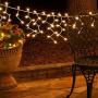 Kringle Traditions 8.5 ft 150 Clear Icicle Lights - White Wire, Indoor/Outdoor Christmas Lights, Outdoor Holiday Icicle Lights Kringle Traditions 8.5 ft 150 Clear Icicle Lights - White Wire, Indoor/Outdoor Christmas Lights, Outdoor Holiday Icicle Lights