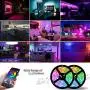 Led Strip Lights,AMKI 32.8Ft IP65 Waterproof RGB Light Strip Kits with Remote for Room, Bedroom, TV, Kitchen, Desk, Color Changing Led Strip SMD5050 with 3M Adhesive Tape, 12V Power Supply