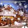 NUÜR Rotating Snowflake Christmas Projector Light with Wide Coverage & High Brightness for Indoor & Outdoor, Wireless Remote Control and Timer Function, Festive LED Light for Christmas Décor