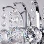 DINGGU Modern 6 Lights Chrome Finish Crystal Chandeliers Flush Mounted Pendant Ceiling Light for Dining Room