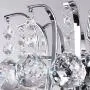 DINGGU Modern 6 Lights Chrome Finish Crystal Chandeliers Flush Mounted Pendant Ceiling Light for Dining Room