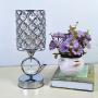 Hsyile KU300166 Modern Chrome Crystal Desk Lamps for Bedroom Nightstand,Study,Living Room Table Lamp