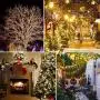 Battery Operated String Lights, Correare 2 Pack 50 LED 19.6Ft Globe Outdoor String Lights with 8 Lighting Modes and Remote for Bedroom, Patio, Party, Wedding, Christmas Holiday Decoration Lights