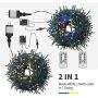 MZD8391 Color Changing Christmas String Lights Outdoor Indoor, 108FT 300 LED Warm White Multi Color Fairy Lights, END to END CONNECTABLE, Waterproof Christmas Tree Lights with Timer Remote