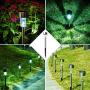 GIGALUMI Solar Pathway Lights 16 Pack, Solar Landscape Lights Outdoor Waterproof & Auto On/Off, Stainless Steel Solar Powered Garden Lights for Yard, Lawn, Patio, Path, Walkway or Driveway Cold White