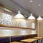 Industrial Nautical Pendant Light, 15.3'' White Metal Vintage Barn Hanging Ceiling Light Fixture, Adjustable Farmhouse Hanging Pendant Lighting for Kitchen Island Dining Room Restaurant Coffee Bar