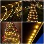 ANJAYLIA 66FT 200 LED Rope Lights Outdoor Plug in String Lights with Timer Remote Control Waterproof Rope Lighting for Outdoor, Party, Christmas, Garden, Patio, Wedding (Warm White)