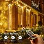 TaoTronics 33ft 100 LED String Lights TT-SL036 Dimmable with Remote Control, Waterproof Christmas Decorative Lights for Bedroom, Patio, Garden, Parties, Wedding. UL588 and TUVus Approved(Warm White)