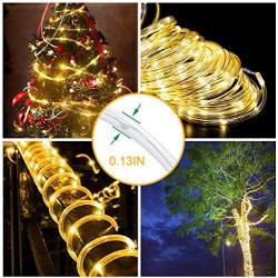 LED Rope Lights 32.8ft 100 LED Strip Lights Cosumina Waterproof Fairy Lights Dimmable LEDs for Garden Camping Party Decor Indoor Outdoor Landscape Lighting Patio Tree Light Rope Warm White